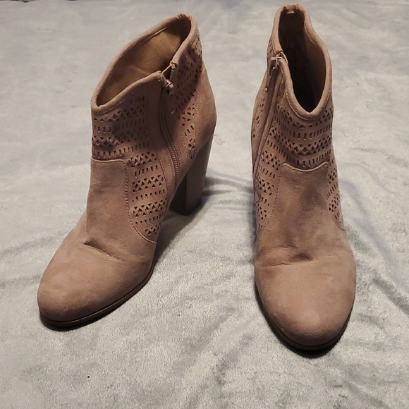 Nine West Taupe Ankle Booties - Picture 1 of 13